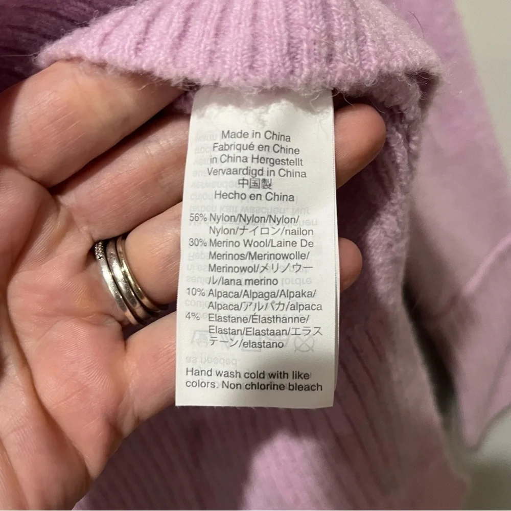 J. Crew Merino V-Neck‎ Tunic Long Sleeve Sweater Lilac XS Light Weight